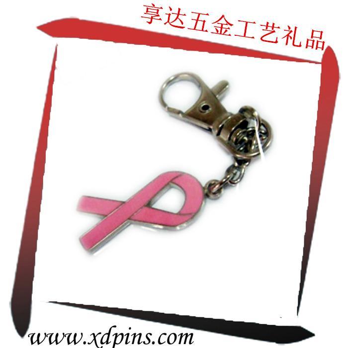 生产厂家 锌合金艾滋病标志钥匙扣